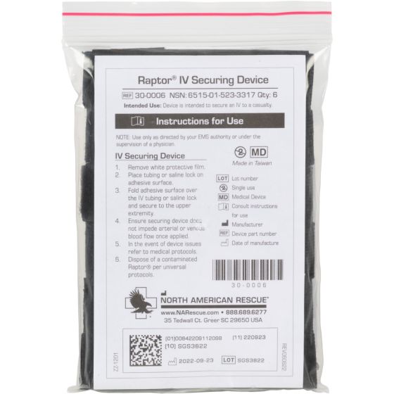 RAPTOR IV SECURING DEVICE - 6 PER PACK