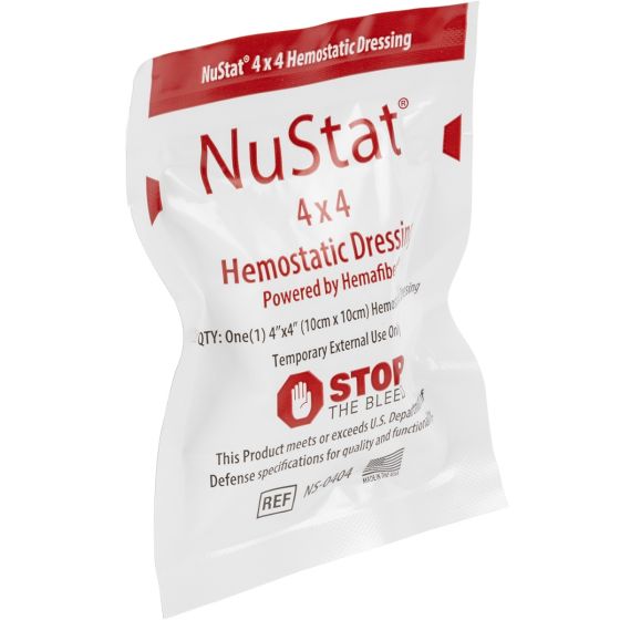 NUSTAT HEMOSTATIC DRESSING - 4 IN. X 4 IN.